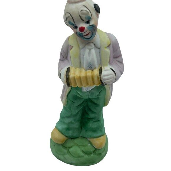 Vintage Flambro Clown Figurine  Ceramic With Accordion - Picture 7 of 8
